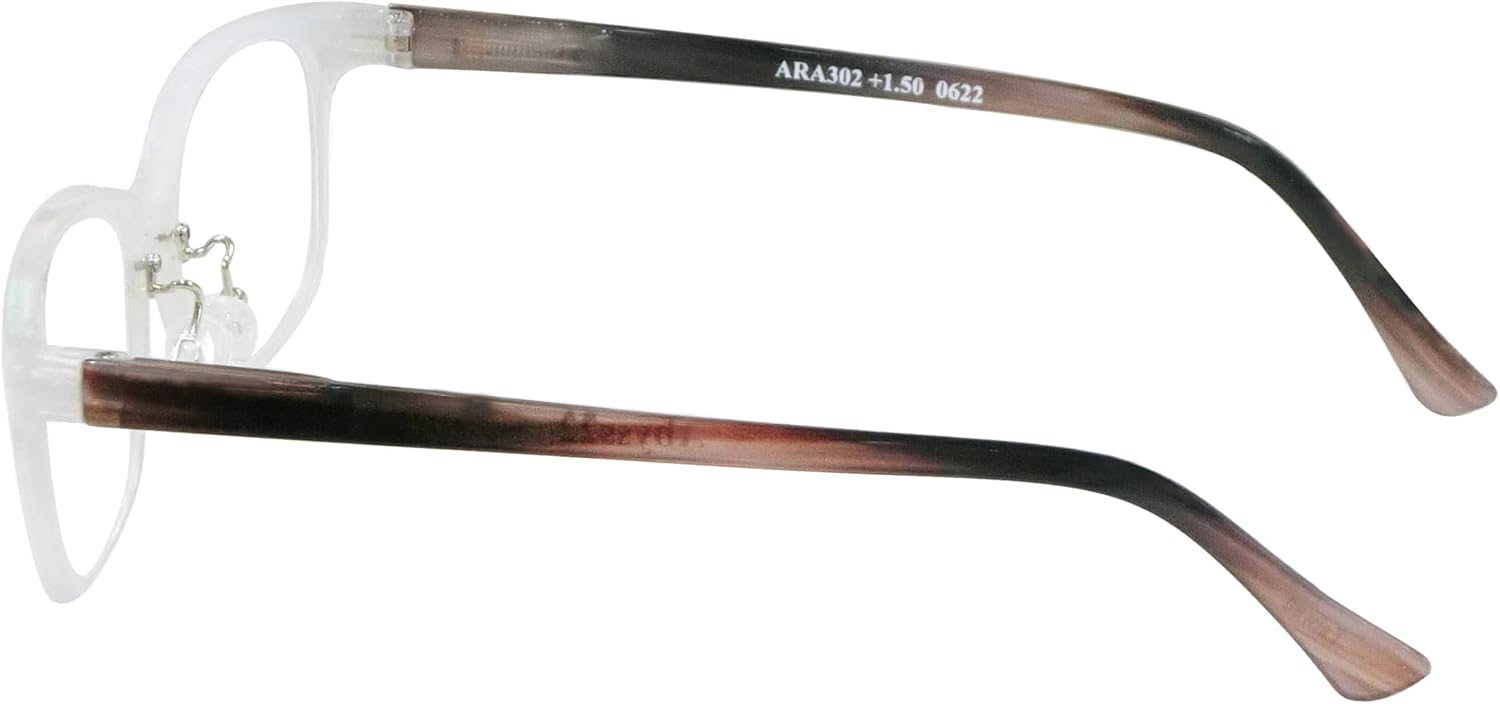 Abyss22 Gafas de lectura, bisagra de resorte, almohadillas ajustables para la nariz para mujeres y hombres