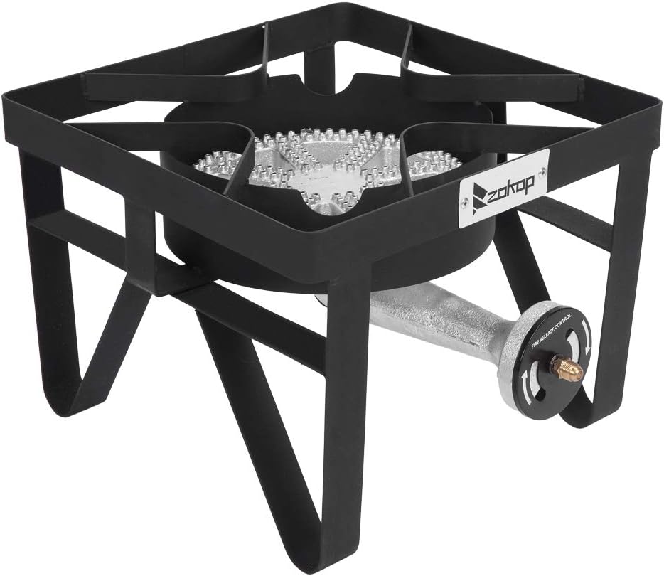 Quemador de propano para exteriores, estufa de propano de 200,000 BTU con regulador de 0-20 PSI, quemadores al aire libre para cocinar quemador de