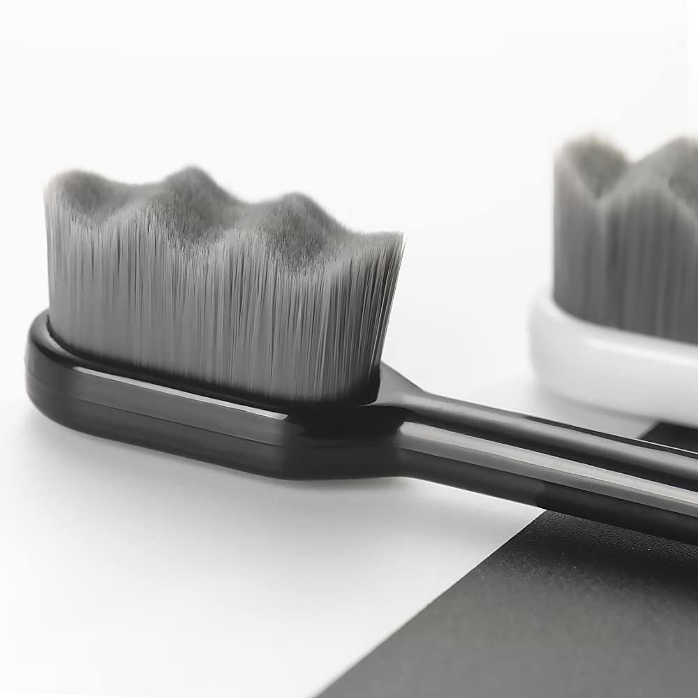 EasyHonor Cepillo de dientes extra suave para encías sensibles, cepillo de dientes manual de micropiel con cerdas de hilo dental suaves para mujeres