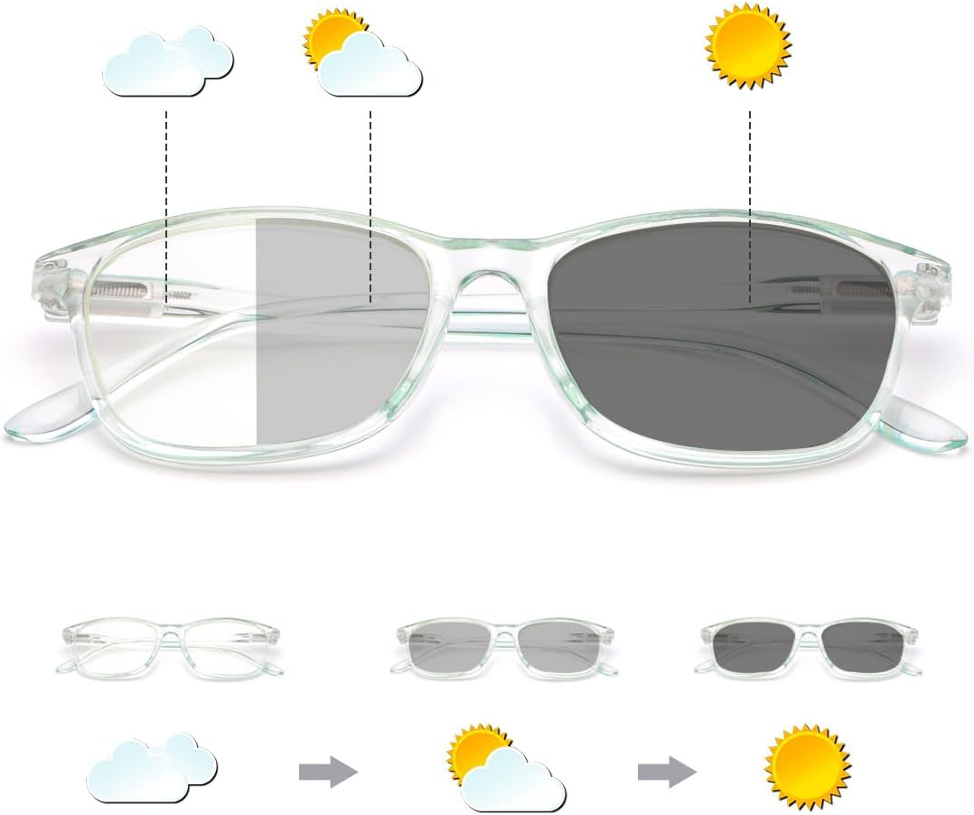 Gafas de sol fotocrómicas de transición para hombres y mujeres con bisagra de resorte miopía miopía Anit UV Gafas de sol