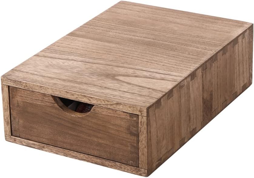 Soportes para cápsulas de café de 1 capa y 1 cajón, marrón oscuro (CF1D1C-DK)