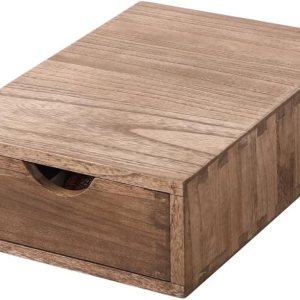 Soportes para cápsulas de café de 1 capa y 1 cajón, marrón oscuro (CF1D1C-DK) Soportes para cápsulas de café de 1 capa y 1 cajón, marrón oscuro (CF1D1C-DK)