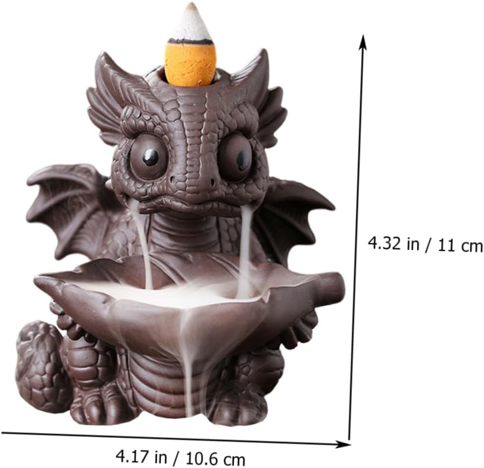 Quemador de incienso de dinosaurio, cascada de mesa, decoración de escritorio, decoración del hogar, soporte de incienso de reflujo, cascada de