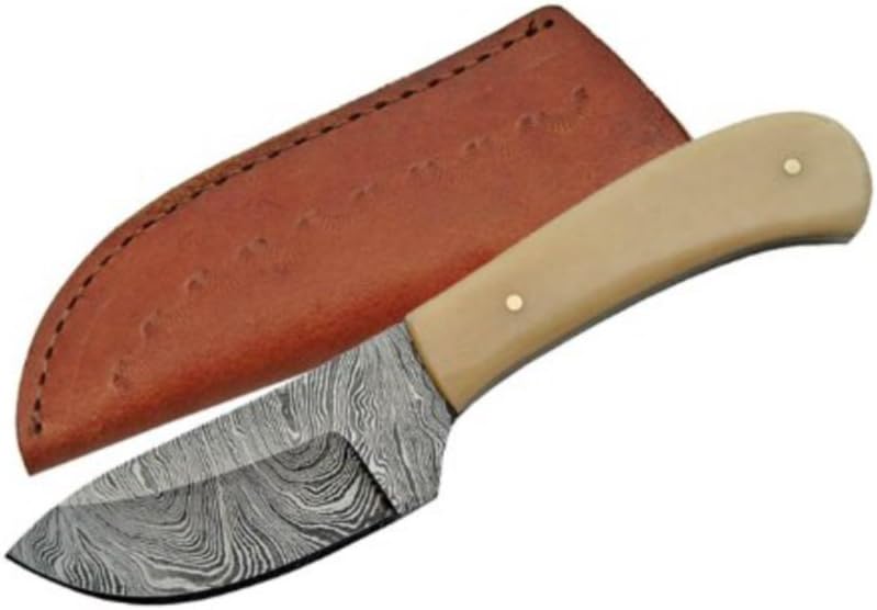 Szco Supplies DM-1080BO Cuchillo de desollar con mango de hueso de Damasco