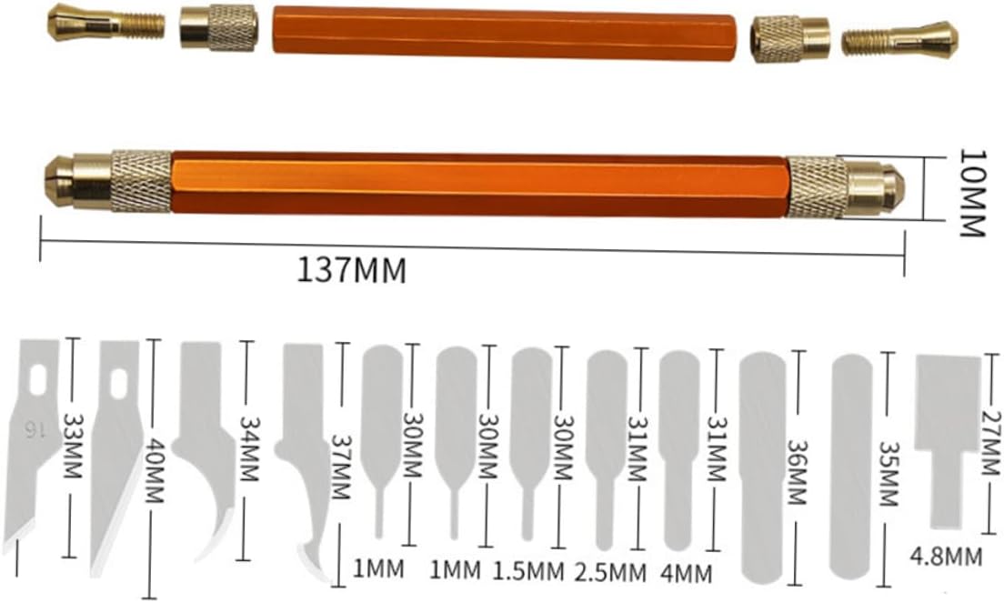 EXCEART 13pcs cuchillos de bisturí grabado tallado película de fricción