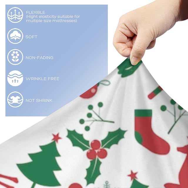Bidesign Juego de funda de edredón con temática navideña para cama individual (1 funda de edredón + 2 fundas de almohada)