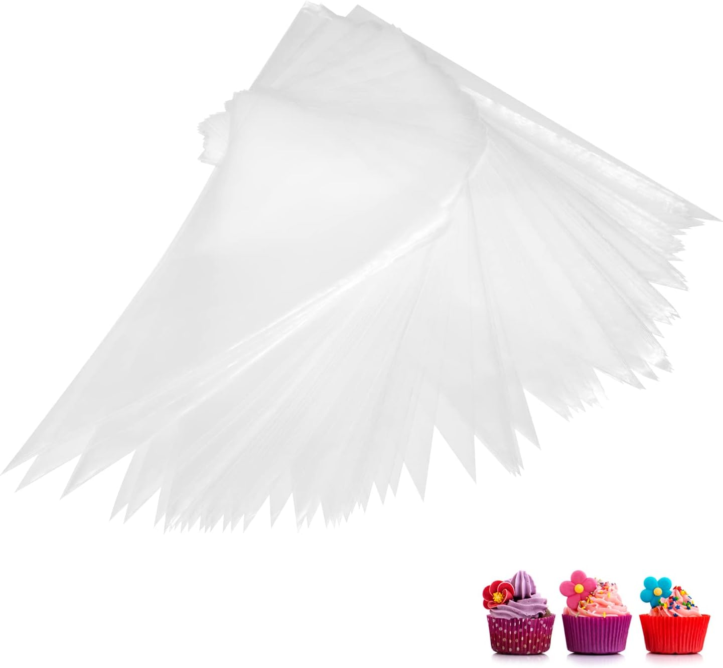 CHEERYMAGIC 200 bolsas de tuberías desechables de 12 pulgadas, resistentes y antiestallido, bolsas de glaseado de pastelería P1-BHD