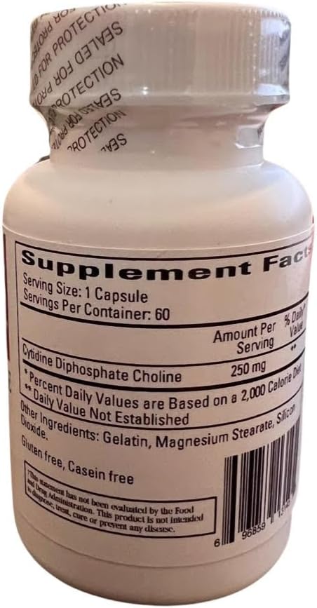 Ecological Formulas – Citidina Colina 250 mg 60 cápsulas Salud y Belleza