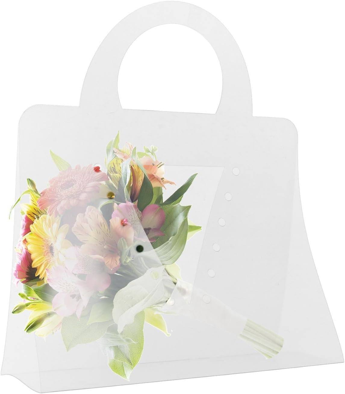 Esquirla Bolsa de ramo de flores transparente, bolsa de regalo de flores, bolsa de regalo de alta capacidad, bolsa de embalaje de flores frescas