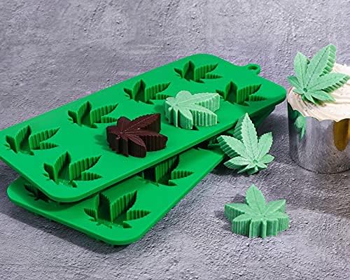 Moldes de silicona para caramelos de chocolate con hojas de 2 unidades