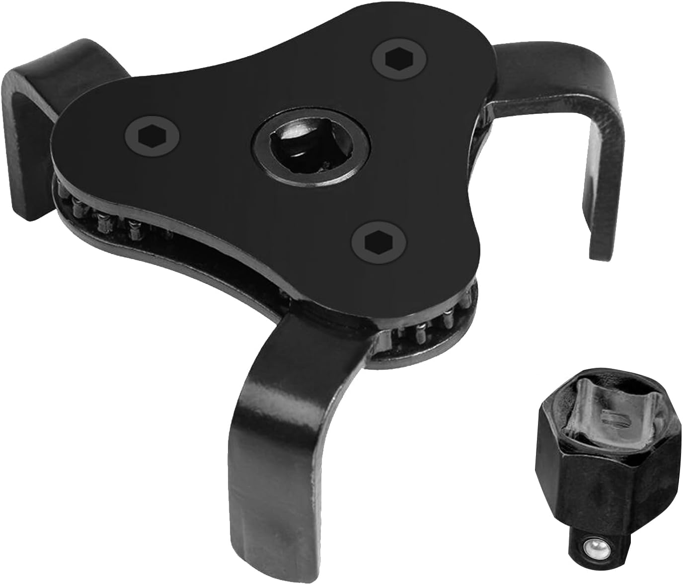 Llave de filtro de aceite, ajustable de 3 mandíbulas para filtro de aceite, juego de herramientas para filtro de aceite de 2 a 4.2 pulgadas de