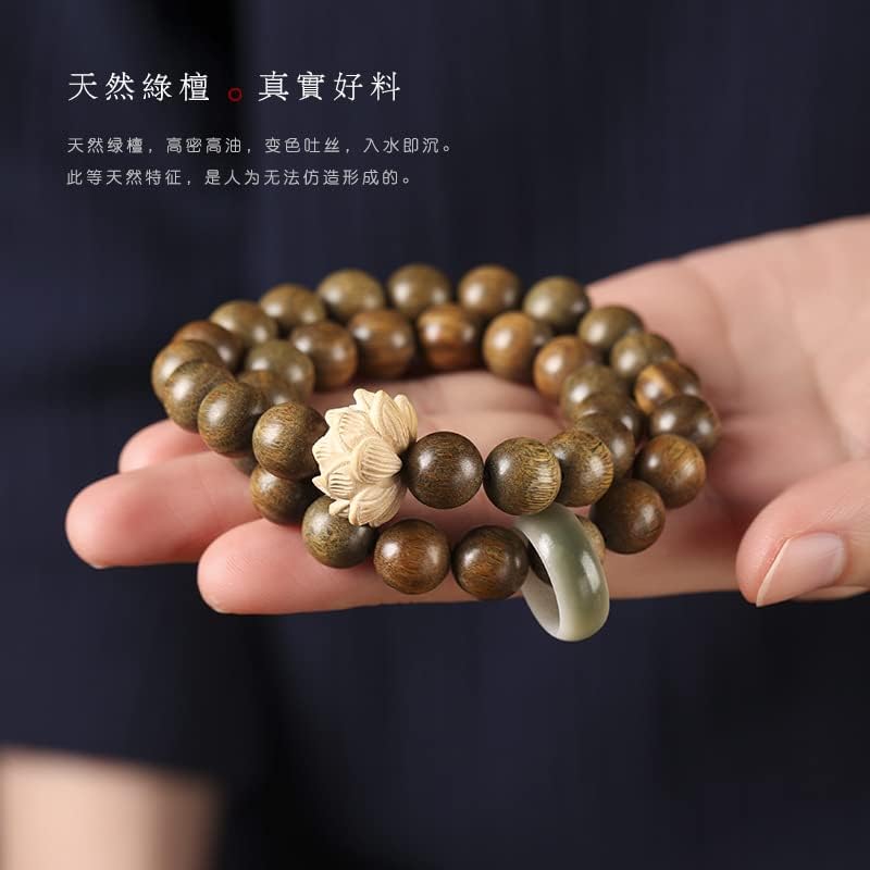 xiexuelian Pulsera de la suerte Pulsera de cuentas Pulsera de cuentas de Buda, Madera Sándalo Piedra, Sin gemas.