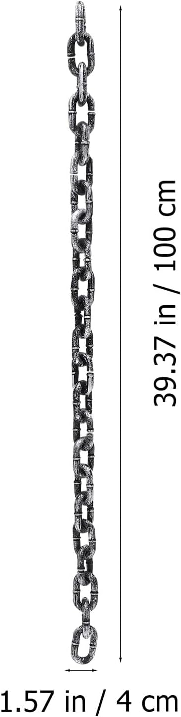STOBOK Cadena de Halloween, cadenas de plástico de 3.3 ft, cadenas falsas de Halloween, cadenas de decoración de Halloween, cadenas de disfraces de