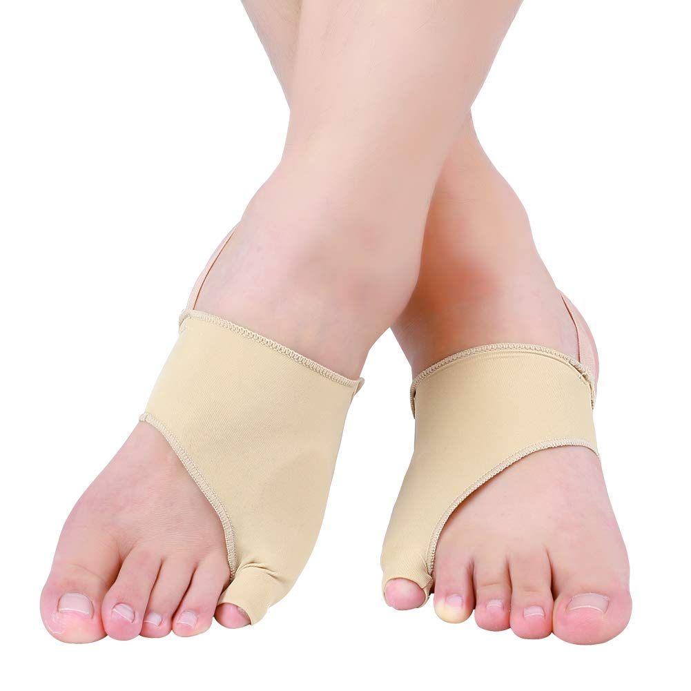 Longzhuo Corrector de juanetes, corrector hallux valgus, piel de tela de licra, manga de protección de dedo pulgar valgo, dispositivo de corrección