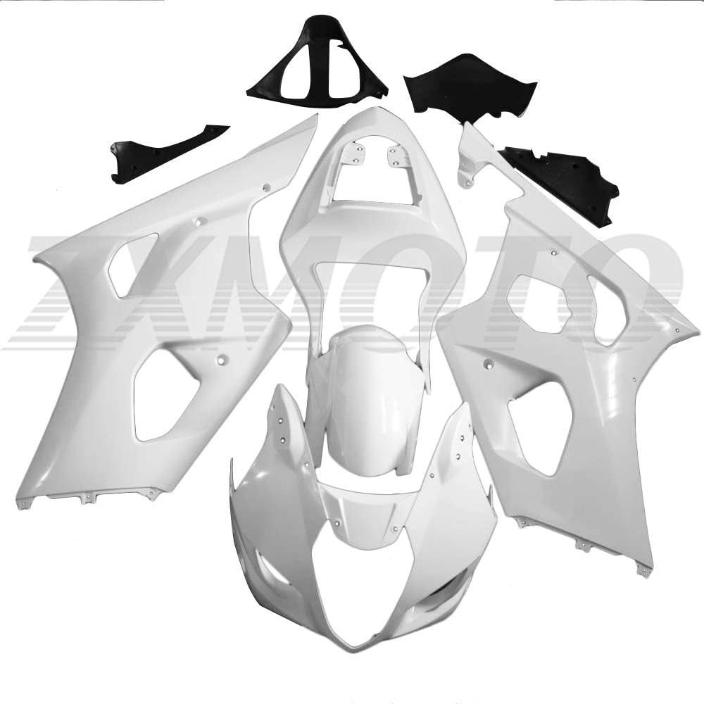 ZXMOTO Kit de carenados de motocicleta sin pintar para 2003 2004 Suzuki GSXR 1000 K3 Molde de inyección ABS Carrocería Carenados de plástico