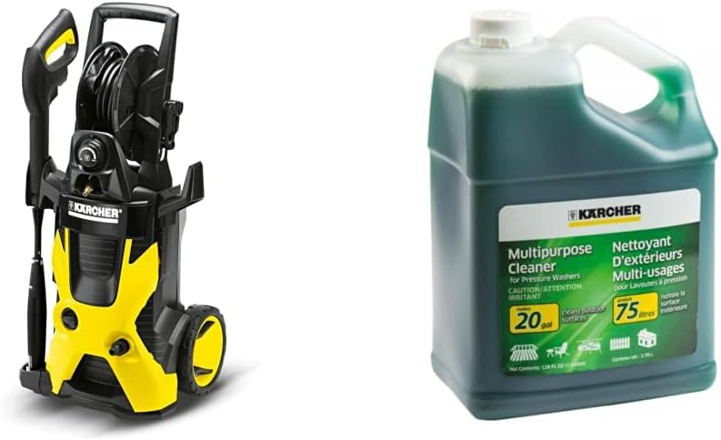 Karcher K5 – Lavadora a presión eléctrica de alta calidad, 2000 PSI, 1.4 GPM y jabón detergente para lavadora a presión multiusos, 1 galón
