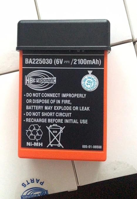 BA225030 BA225030 – Batería recargable Ni-Mh de 6 V, 2100 mAh, batería radiomática HBC BA225030 para grúa HBC con control remoto, bomba de camión
