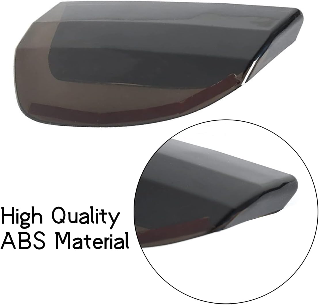 Cubierta de la lámpara de luz trasera, compatible con Ford Mustang 2015-2017, carcasa de lente de luz trasera, bisel, color negro ahumado