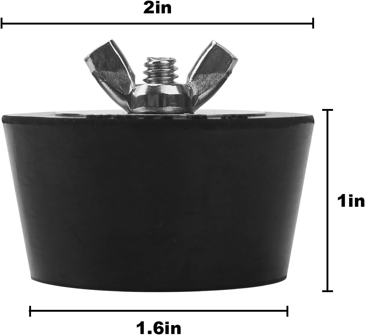 Enchufe de invierno para piscina, tapones de expansión de invierno de 2 pulgadas con tornillo SS, pernos de acero inoxidable, goma resistente,