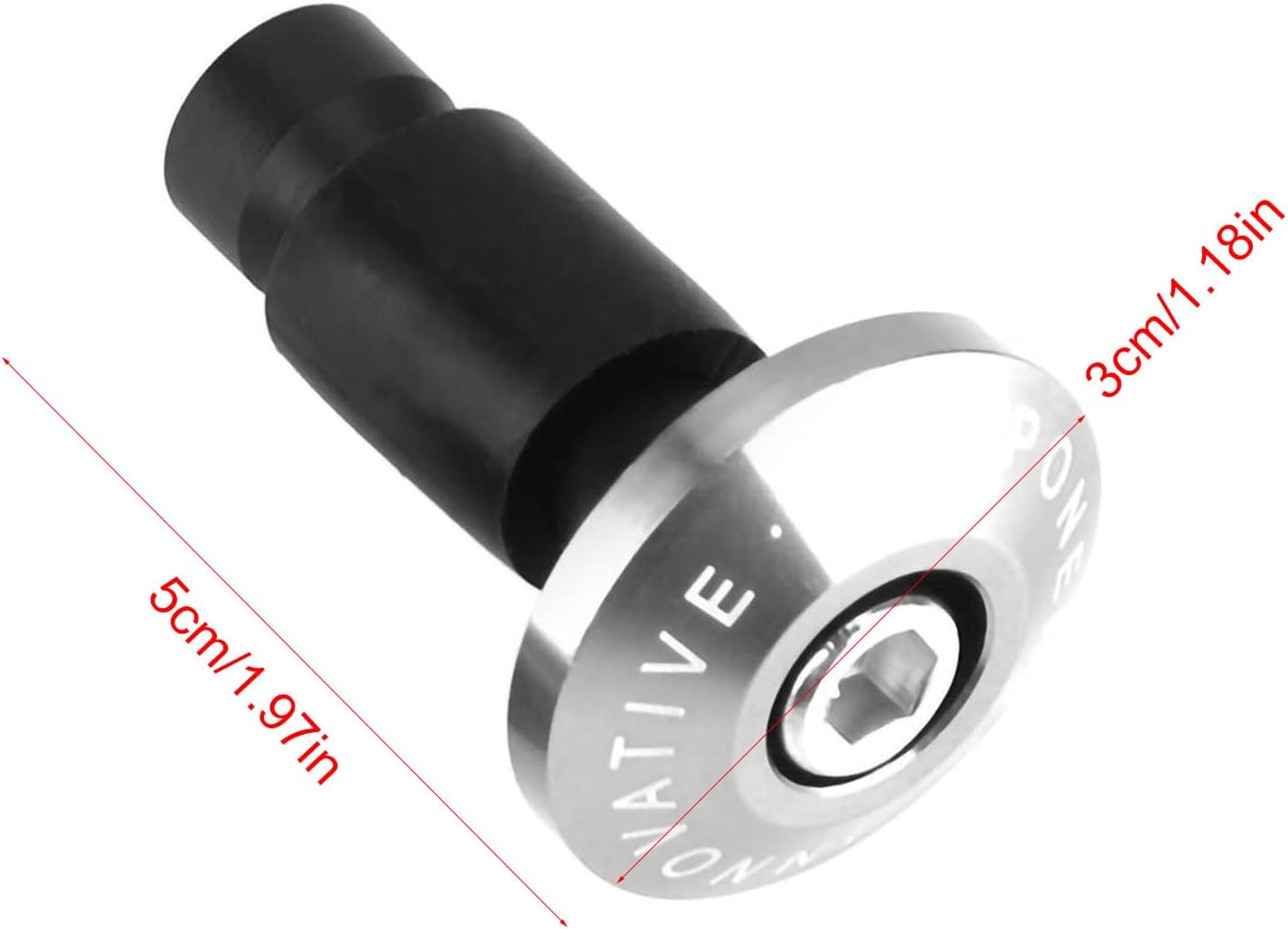 Acouto Enchufe de extremo de barra de motocicleta de 0.866 in, 78 pulgadas, enchufe universal para manillar, tapas de enchufe deslizante para