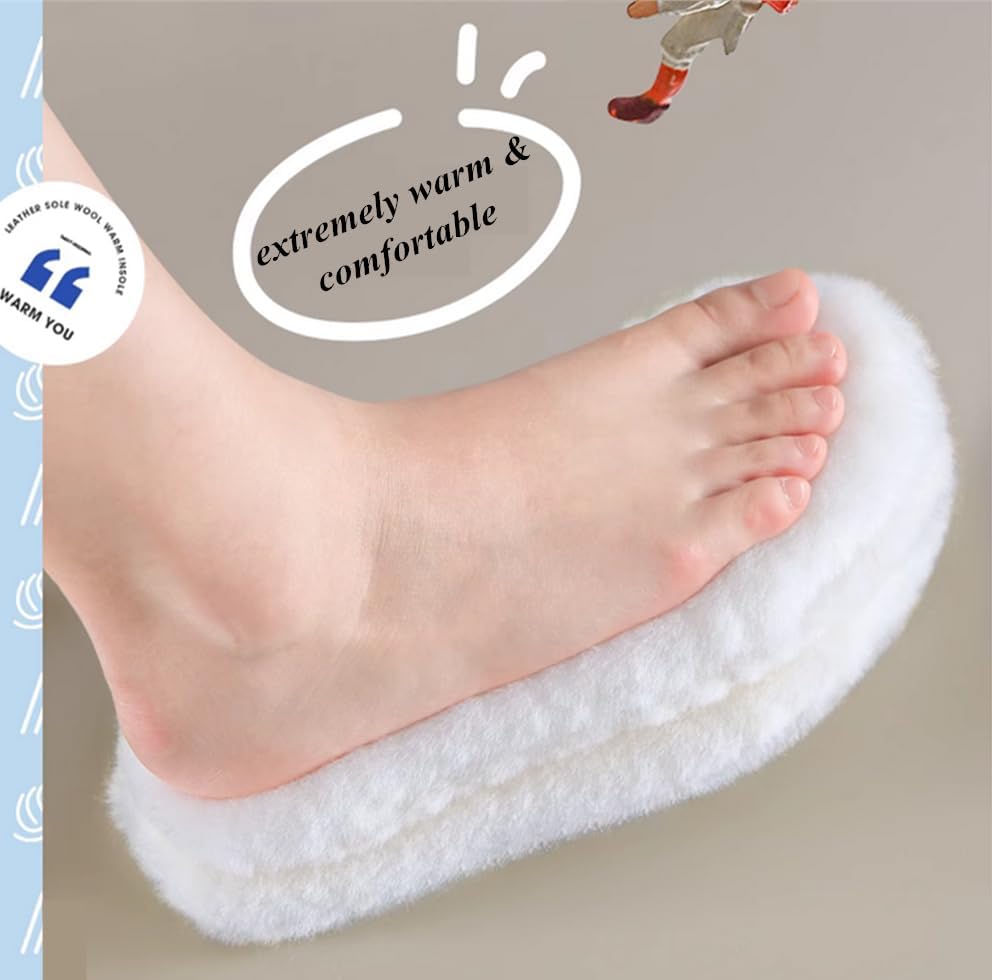 Plantillas de zapatos de piel cálida  Inserto grueso para botas de invierno, suave y cómodo, forro de repuesto para botas de zapatos de hombre 11