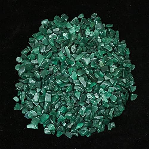 Chips de cristal de aventurina verde a granel, piedras preciosas curativas naturales de forma irregular, piedra triturada Reik curativa, chips de