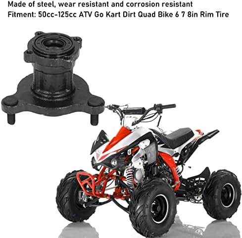 Aramox Buje de rueda para cuatrimoto, 2 unidades, buje de rueda de acero M8x3 para 50 cc-125 cc, ATV Go Kart, Dirt Quad Bike 6 7 8 pulgadas llanta