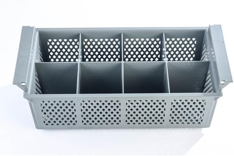 benbigbee Organizador de 8 compartimentos para cubiertos de plástico, organizador de almacenamiento para encimera de cocina, capacidad para tenedor,