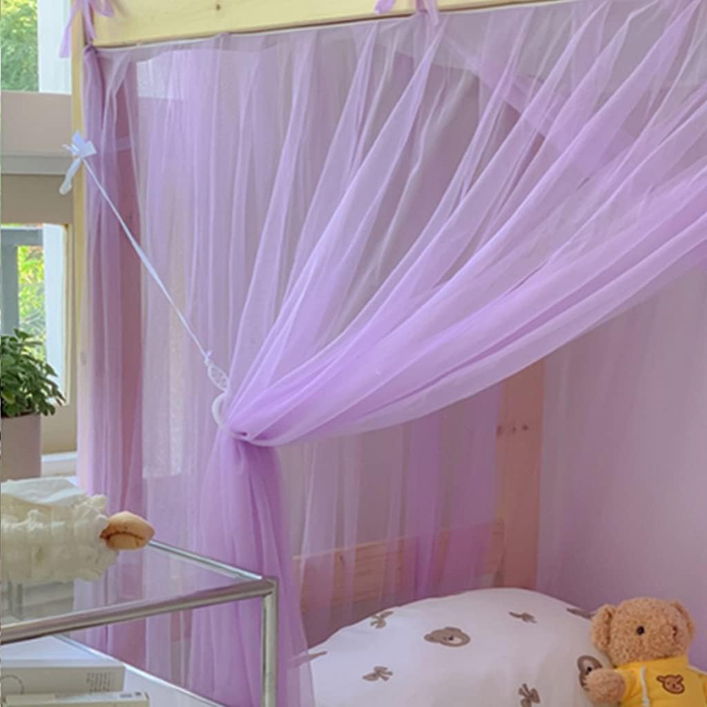 SCMTYWCQ 4 postes esquineros para dormitorio de estudiantes, litera, mosquitera, para cama de estudiantes, cortinas de cama para dormitorio de