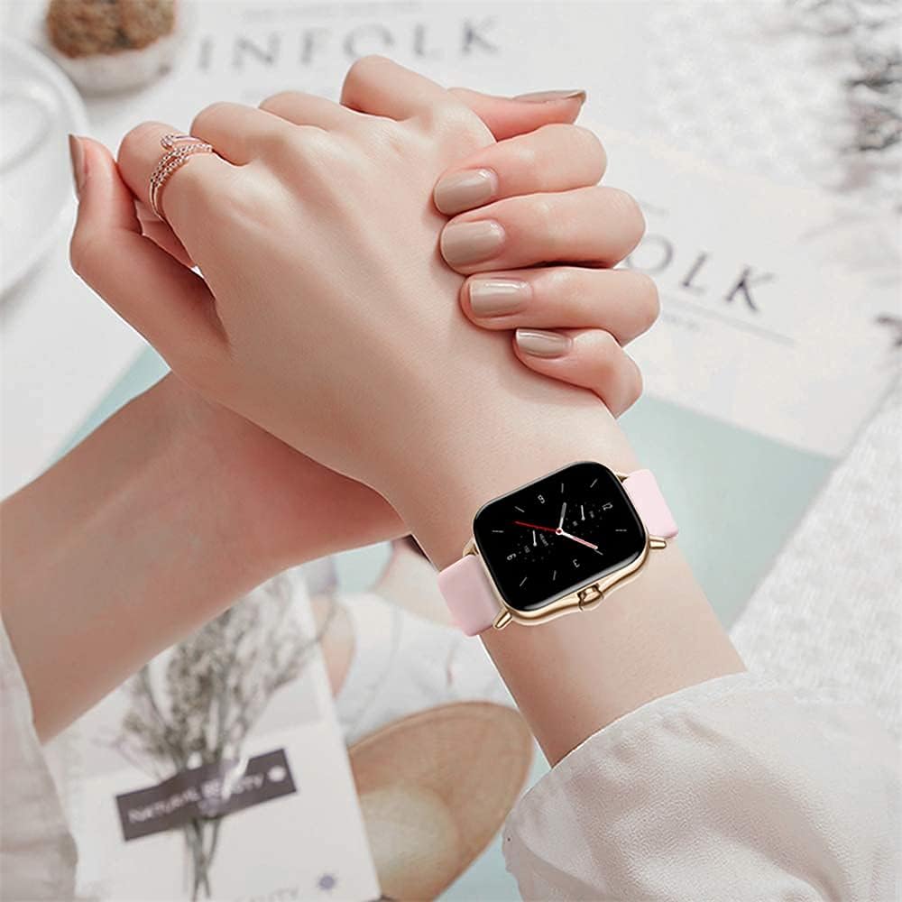 LeisureBands Correa de reloj de silicona de 0.787 in0.866 in compatible con Amazfit GTR 1.654 in1.850 inGTR22eGTSGTS 2, pulsera deportiva de