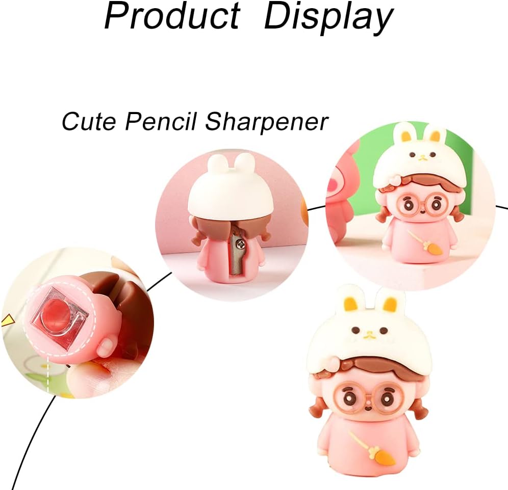 BAIWANLCH Sacapuntas manuales y portátiles, sacapuntas de lápices de colores, mini sacapuntas de escritorio para lápices de colores para oficina,
