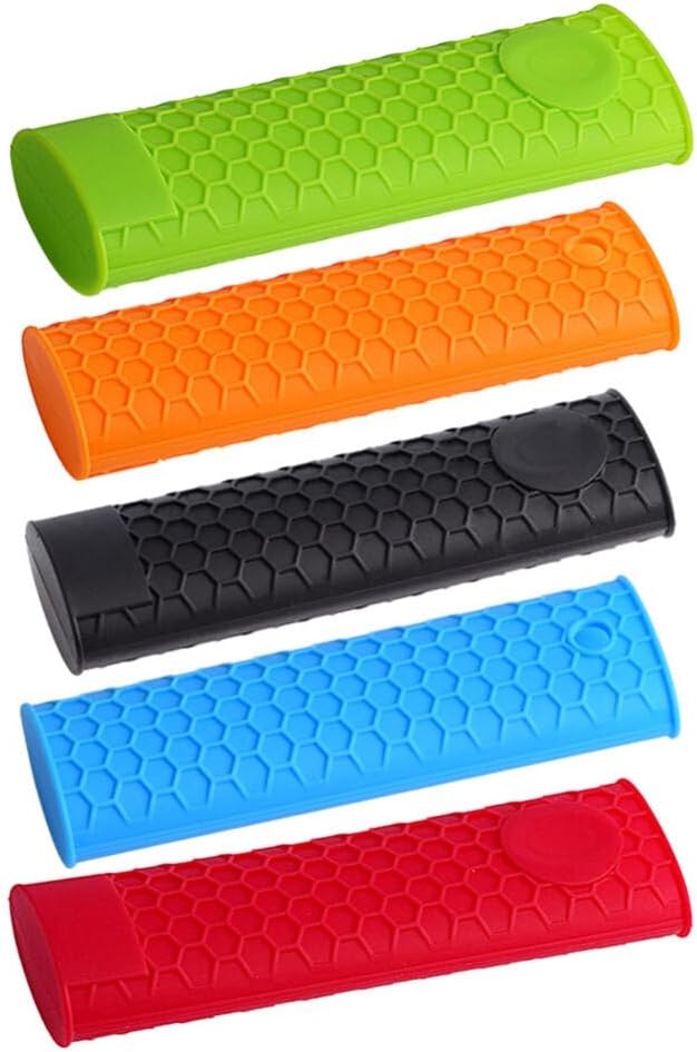 CALLARON 4 fundas para mango de olla, cubierta de mango de hierro fundido, funda de silicona para mango de olla de silicona, soporte de mango