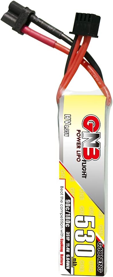 Gaoneng 2 unids GNB 3S 530mAh 11.4V HV LiPo batería tipo largo 90C XT30 enchufe LiHV alto voltaje para 2.5 pulgadas palillo de dientes Drone Torrent