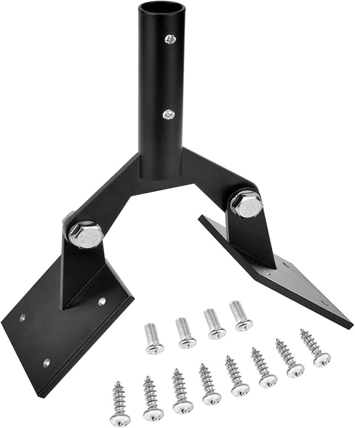 1 juego de veleta ajustable Ridge Vent montaje de techo, montaje de paletas de acero para cúpula con soportes de montaje extensión negro