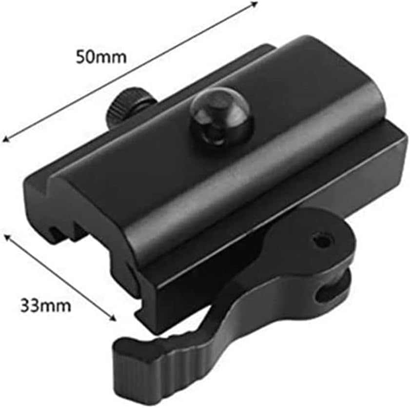 Adaptador de eslinga QD compatible con riel PicatinnyWeaver con un bloqueo de leva para un fácil desmontaje de bípodes.