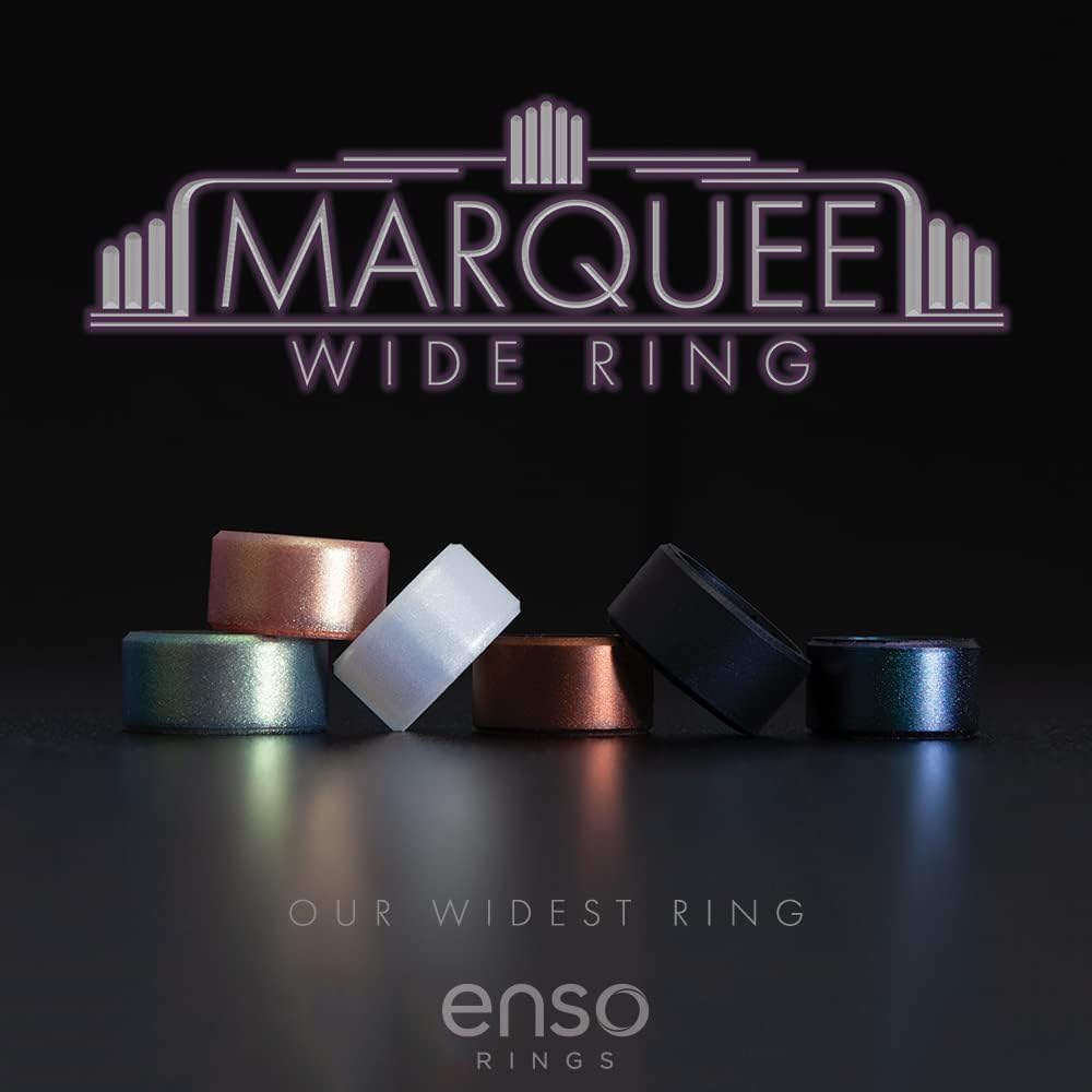 Enso Rings Anillos de silicona de marquesina, colección de anillos anchos, diseño cómodo y flexible, Silicona