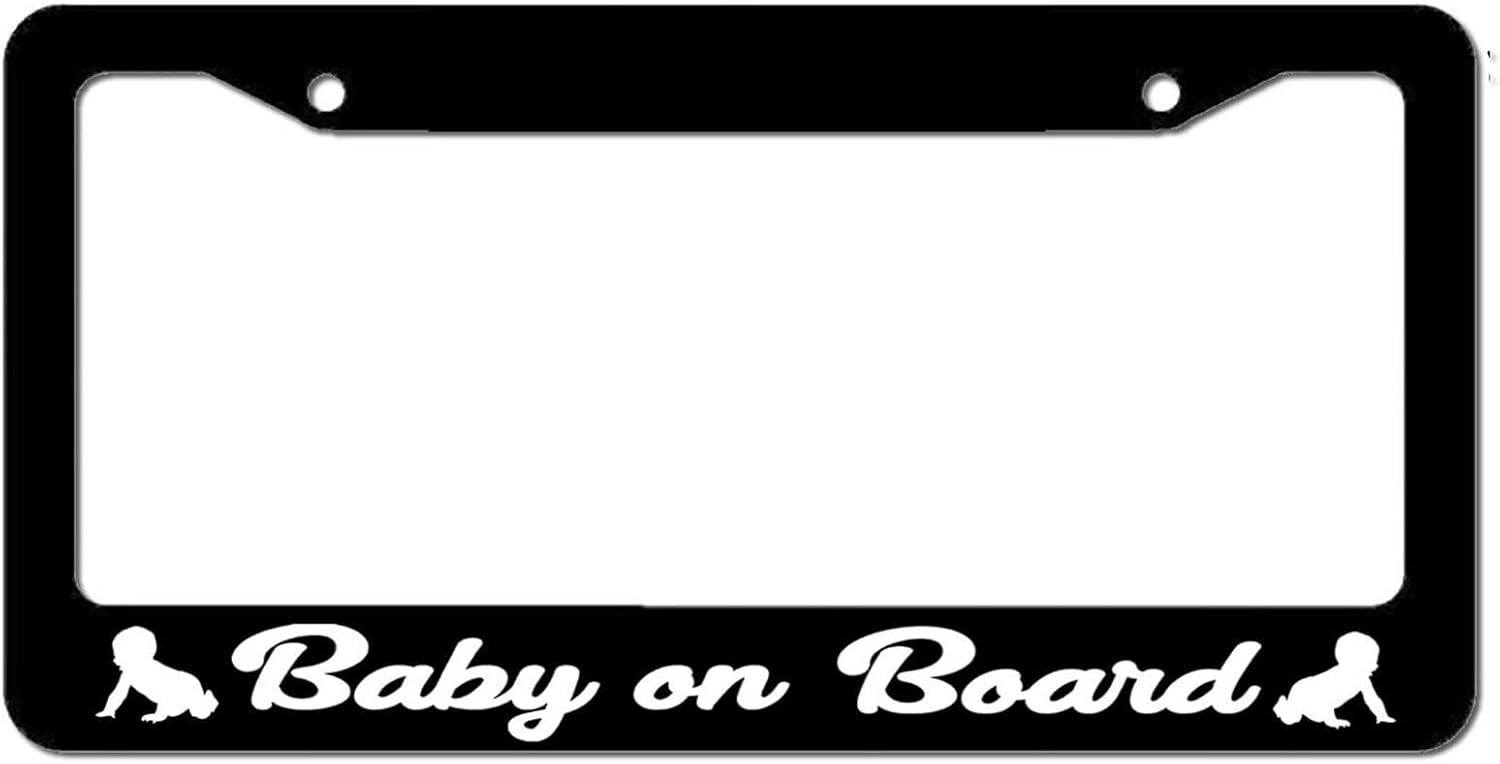 License Plate Holder for Baby on Board Safety First Funny Minivan SUV License Plate Frame Style-VGTRK985-366