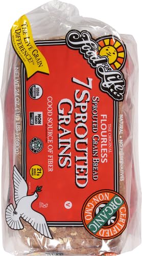 Food For Life Pan de grano germinado sin harina, 7 granos, 24 onzas (congelado)