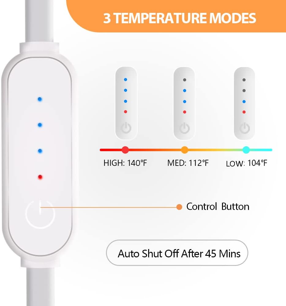 Almohadilla térmica USB para aliviar el dolor de espalda, envoltura térmica de espalda, terapia cálida para lumbar, dolor de espalda baja, ciática,