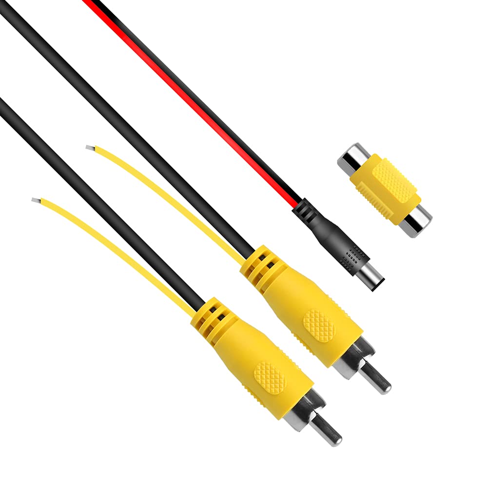 Cable largo de extensión RCA de doble blindaje de video y audio para caravana, camioneta, remolque, camión, vigilancia CCTV, cámaras de visión