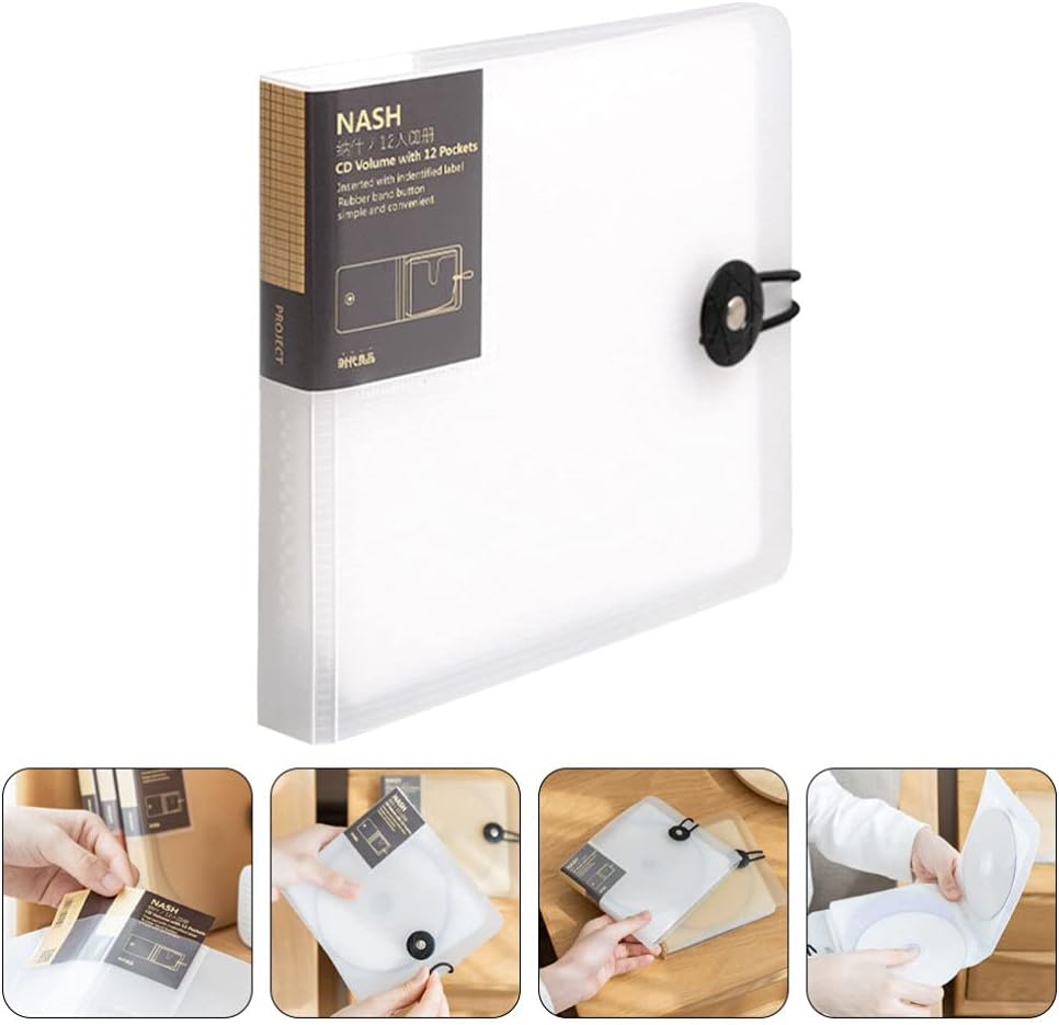 Milisten 12 capacidad CD DVD caso CD titular portátil CD DVD cartera caso CD bolsa de almacenamiento