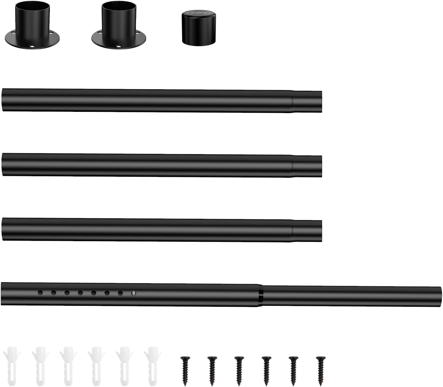 Barra de armario ajustable de 63-70 pulgadas  Diámetro de 1.26 pulgadas  Barras de armario resistentes para colgar ropa  Postes de metal de alta