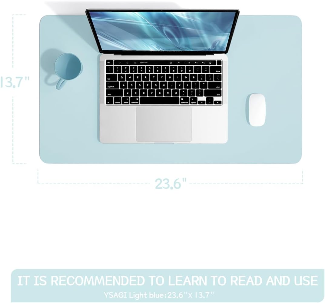 YSAGi tapete antideslizante para computadora, accesorios de escritorio, para laptop, resistente al agua, doble cara, protección para escritorio,