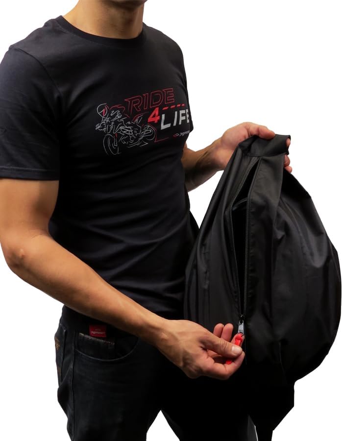 Pigmalion Bolsa para casco de motocicleta  Cinturón innovador y plegable para llevar casco  La alternativa de mochila inteligente para motocicleta