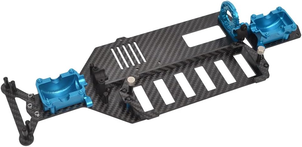 Caja de cubierta inferior de carbono para Tamiya TT-02 TT-02RS TT-02FT Actualizaciones de chasis