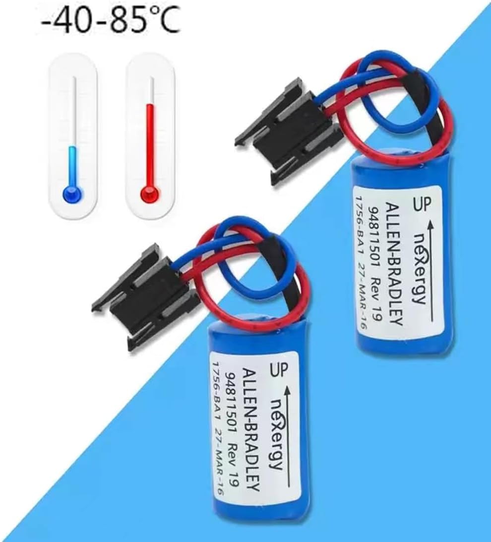 *(100-Pack) 3.0v 1756-BA1 Battery 1200mAh for Allen Bradley 1756-BA1 1756-L1 BR2 3A-AB Replacement Battery