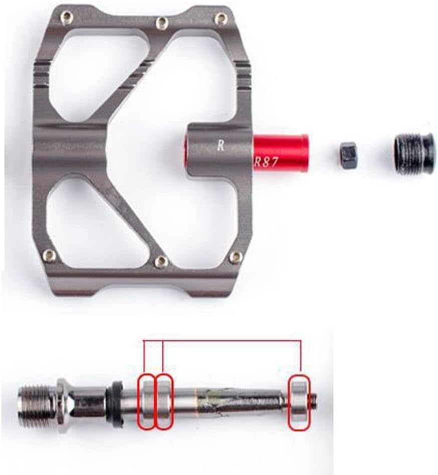Bike PedalsCycling Pedals 916” MTB Mountain Road Bike Aluminum Alloy Pedals 3 Sealed Bearing with Anti-Skid Nails Flat Pedals 232g