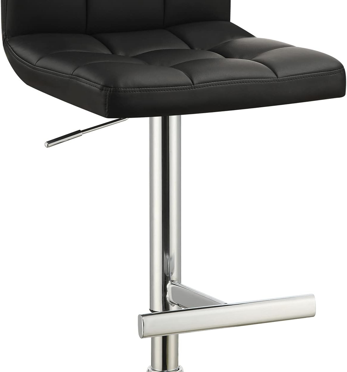 Taburete de bar ajustable Coaster 29″ negro y cromado 102554