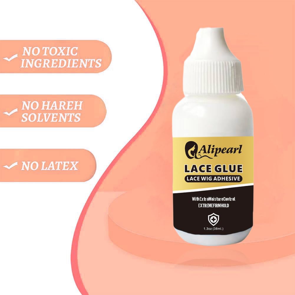 Alipearl – Pegamento adhesivo para peluca, pegamento de adhesión invisible, adhesivo de repuesto para peluca de cabello, pegamento adhesivo de