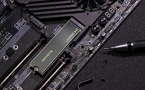 ADATA Legend 840 1TB PCIe Gen4 x4 NVMe 1.4 M.2 SSD interno para juegos hasta 5,000 MBs (ALEG-840-1TCS)